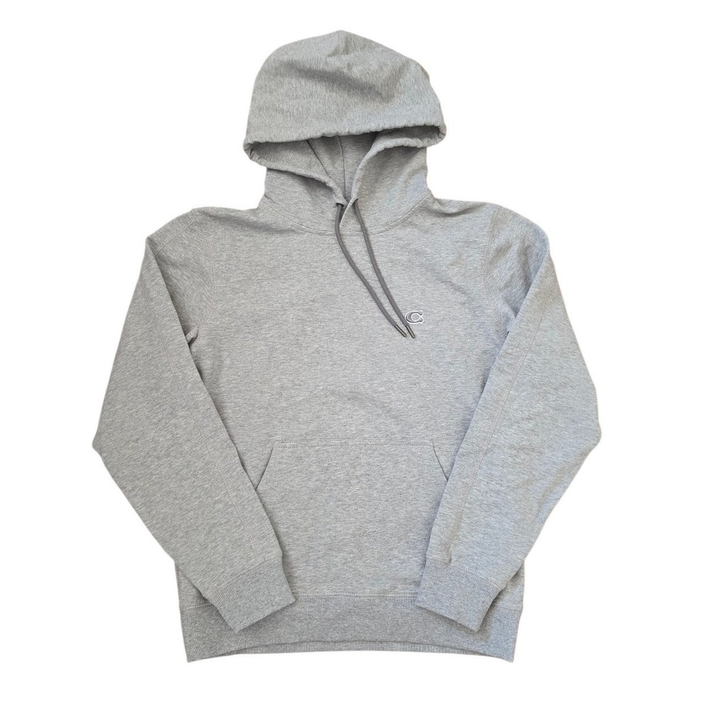 Coach NWT Gray Cotton Minimalist Front side Logo Quiet Luxury Hoodie M XS, W M
